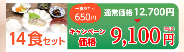 14食セット 9,100円