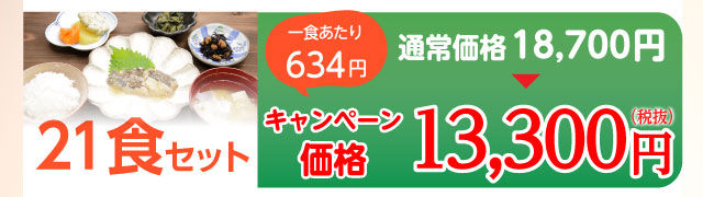 21食セット 13,300円